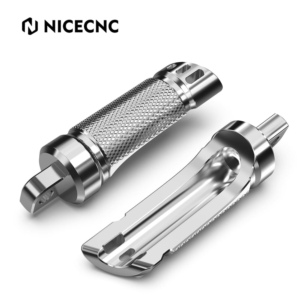 Chrome Rear Passenger Footpegs Pedals Footrest For Harley Road King Street Glide