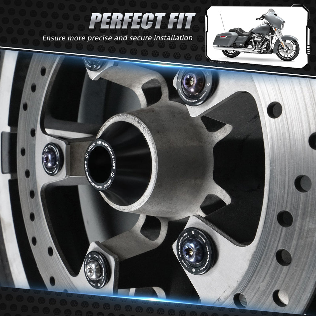 25mm Front Tapered Wheel Spacers 41458-08 For Harley Road King Electra Street Glide