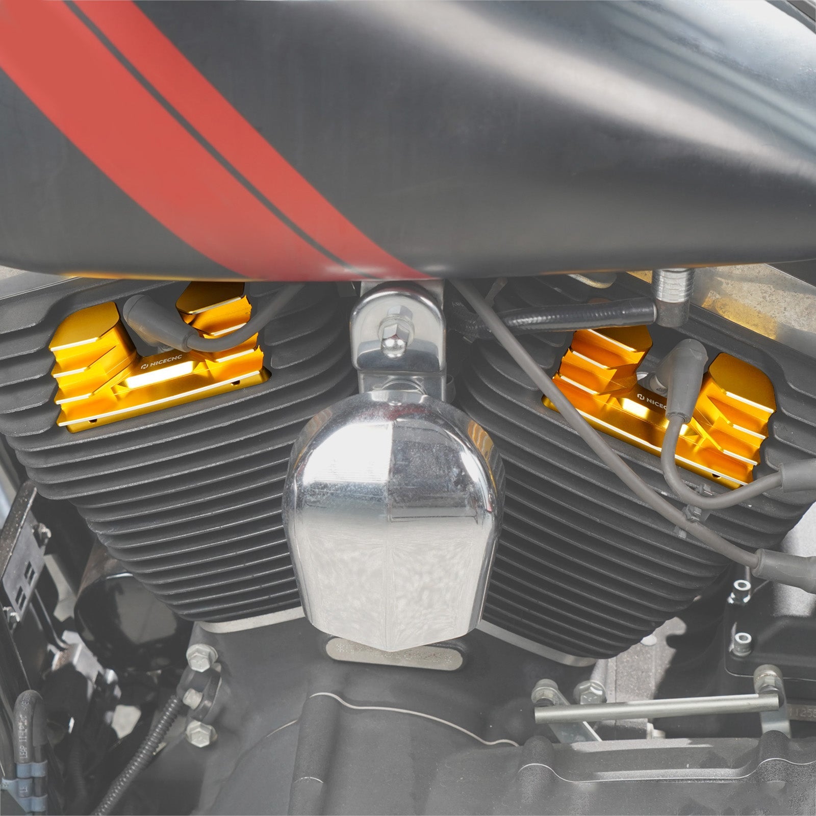 V Twin Cam Spark Plug Covers For Harley Dyna Low Rider Street Fat Bob Super Glide