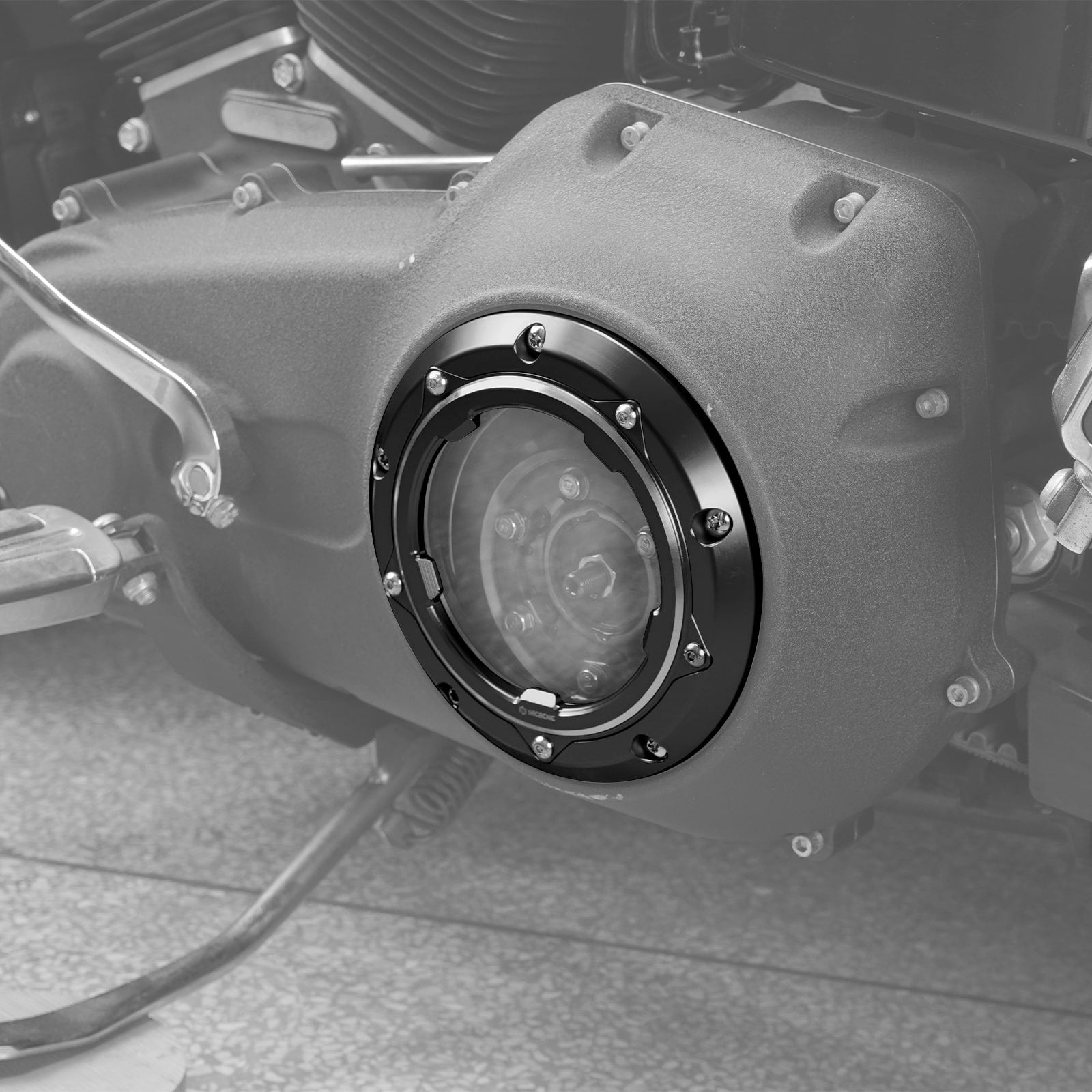 Clear Twin Cam Primary Derby Clutch Cover For Harley Dyna Low Rider Street Bob