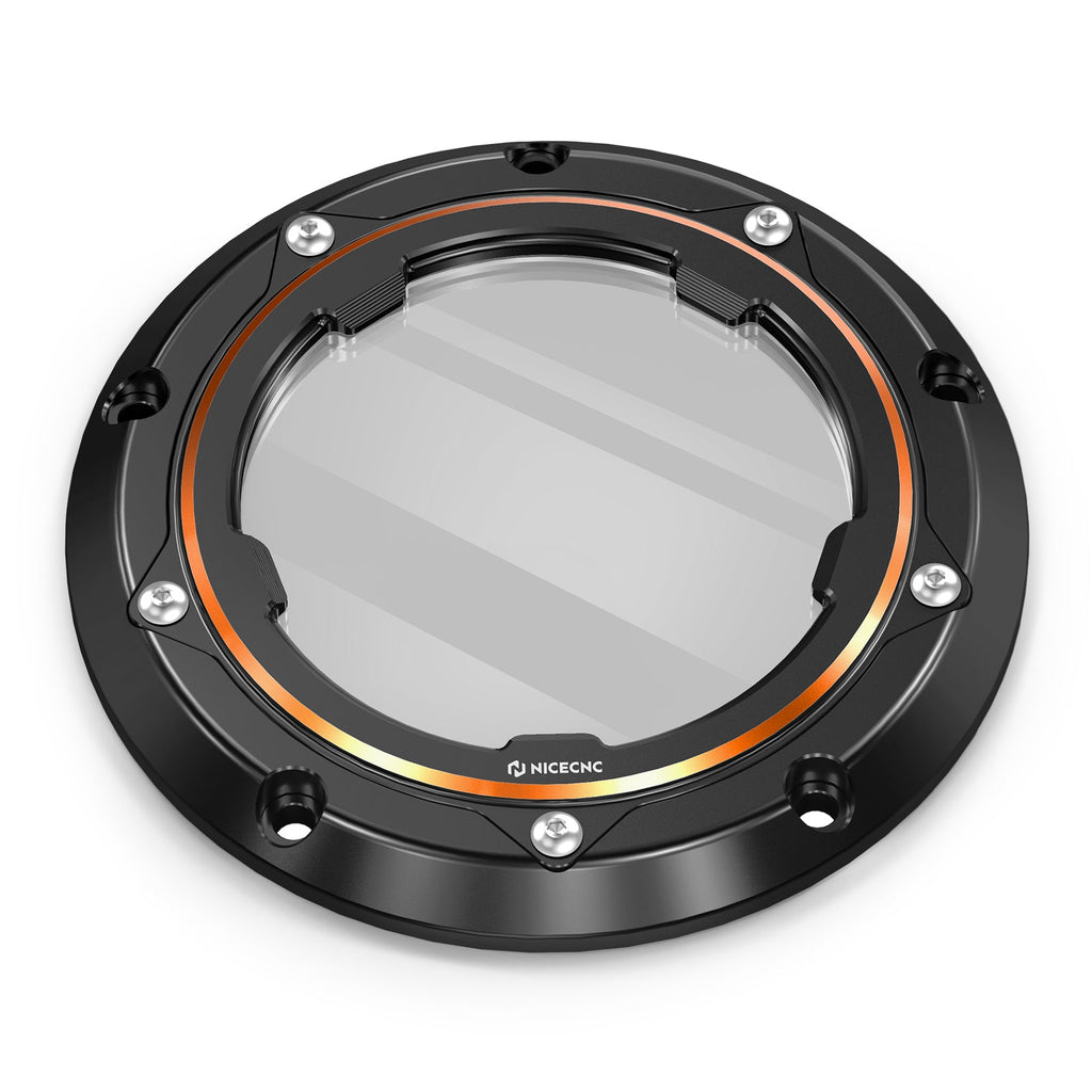Clear Twin Cam Primary Derby Clutch Cover For Harley Dyna Low Rider Street Bob