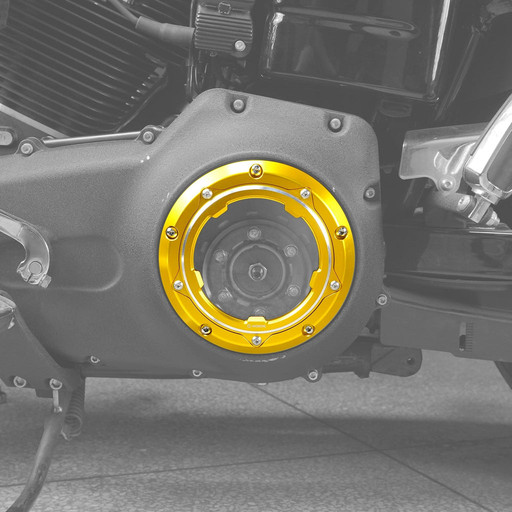 Clear Twin Cam Primary Derby Clutch Cover For Harley Dyna Low Rider Street Bob