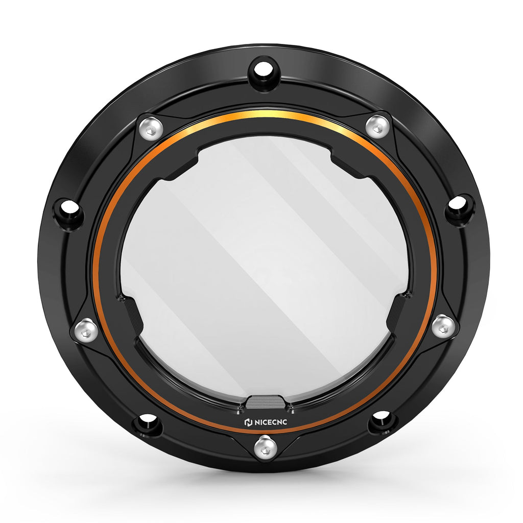 Clear Twin Cam Primary Derby Clutch Cover For Harley Dyna Low Rider Street Bob