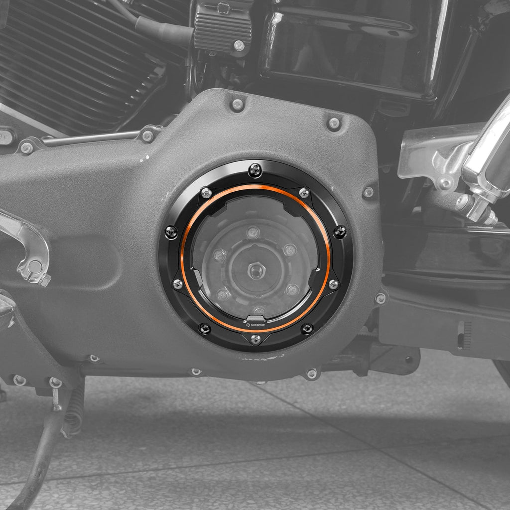 Clear Twin Cam Primary Derby Clutch Cover For Harley Dyna Low Rider Street Bob