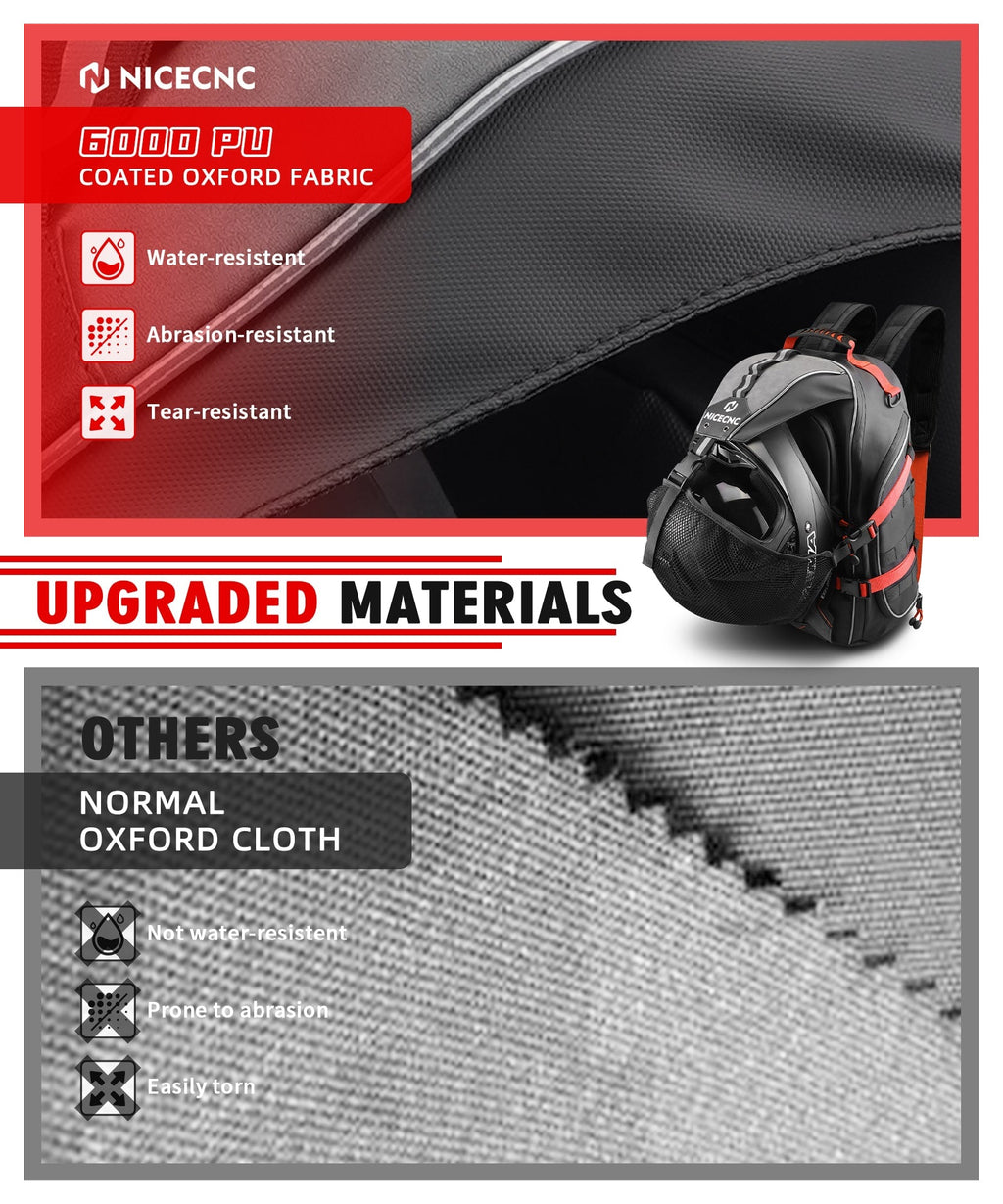 Motorcycle Helmet Bag Upgrade 35L with Shoe Compartment Hiking