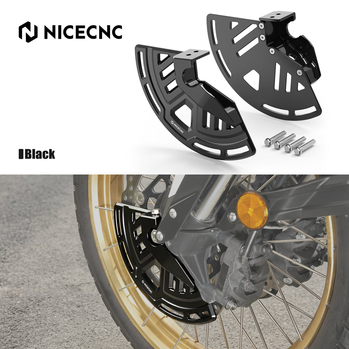 Pair Front Brake Disc Cover Guard Kit For Honda Africa Twin CRF 1100L 2020-2026