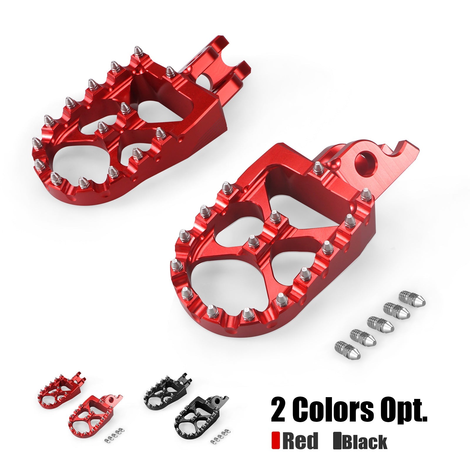 CNC Footpegs Bud Motorcycle Foot Pegs For Honda CRF250R CRF450R CRF1000L Position 1