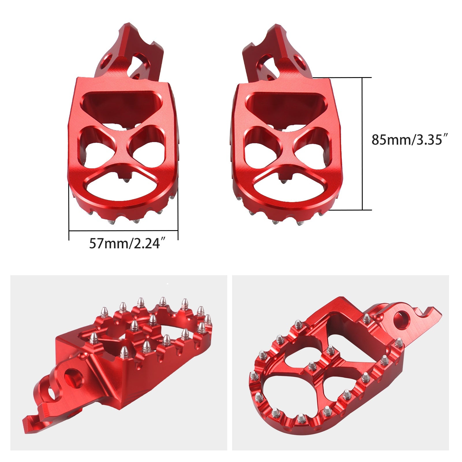 CNC Footpegs Bud Motorcycle Foot Pegs For Honda CRF250R CRF450R CRF1000L Position 2