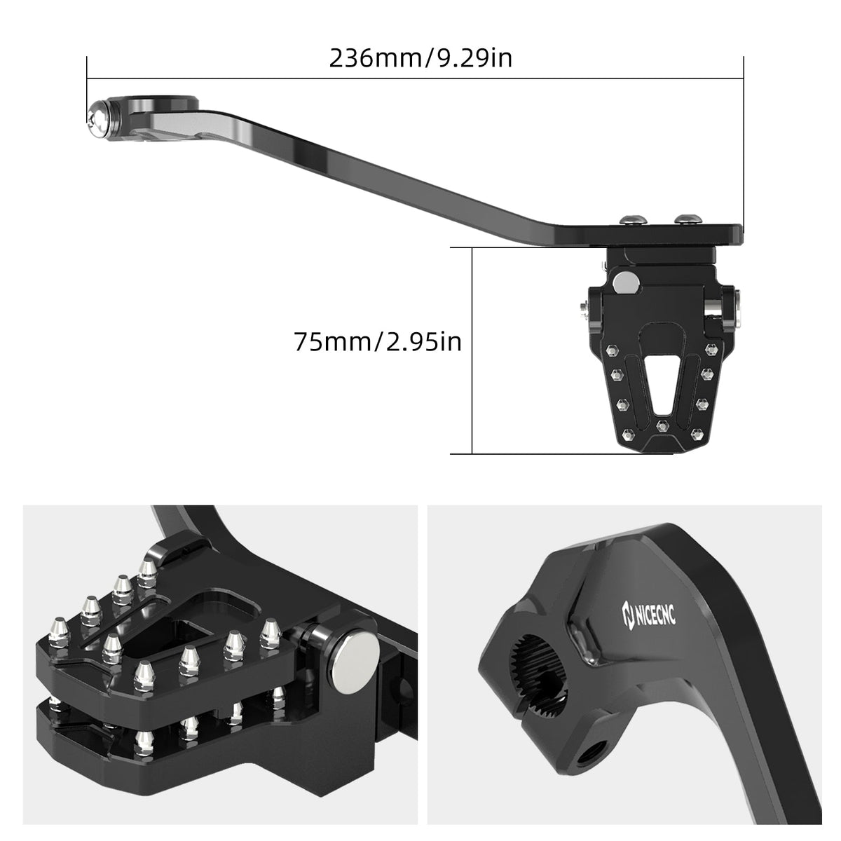 Enlarged Foot Pegs + Dual Height Rear Brake Lever For Honda Africa Twin CRF 1100L 20-26