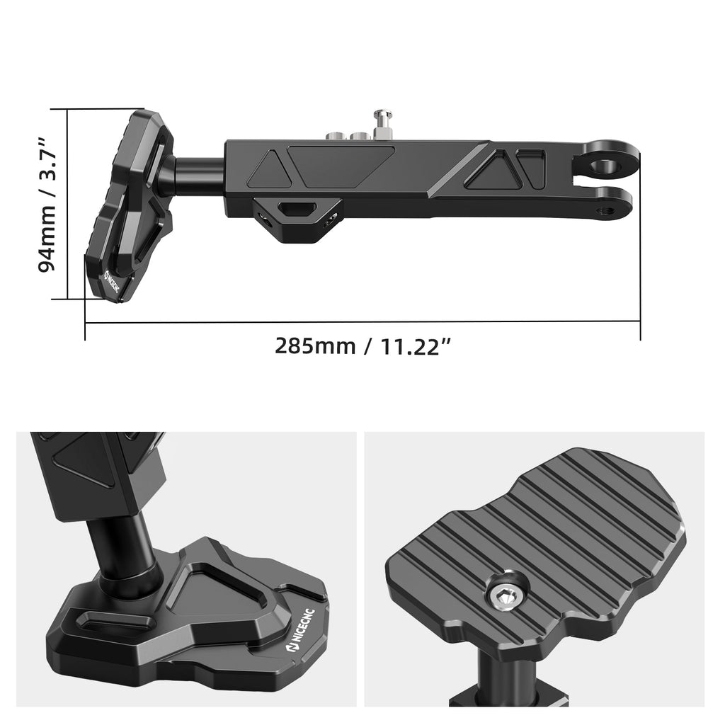 Adjustable Kickstand w/Enlarged Pad + Assist Block For Honda Africa Twin 1100