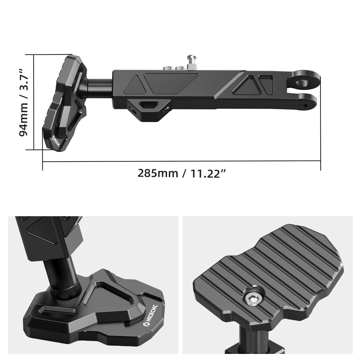 Adjustable Kickstand w/Enlarged Pad + Assist Block For Honda Africa Twin 1100