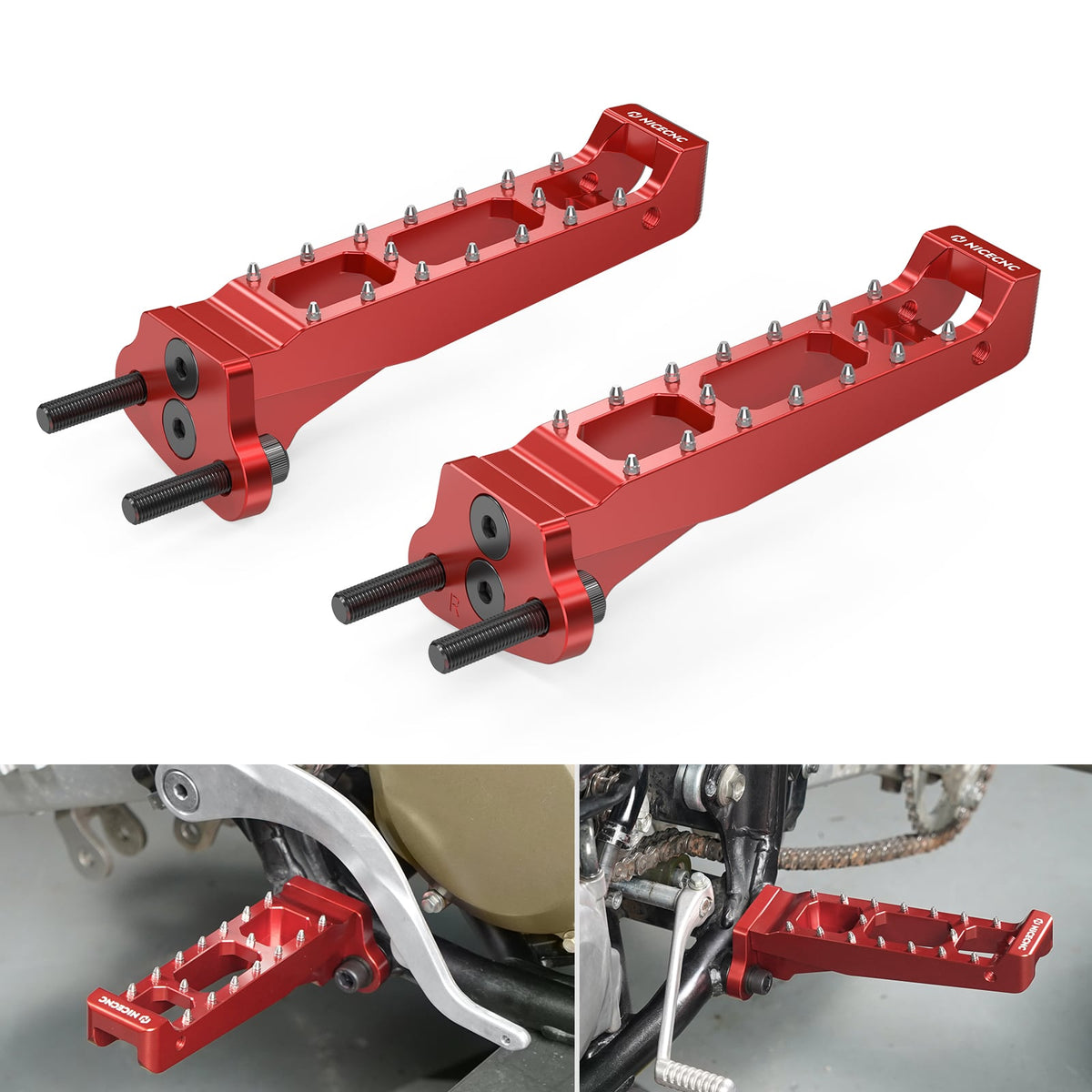 Rider Foot Pegs Rest Pedals Anti-Slip Kit For Honda TRX 450 R / ER 2006-2014