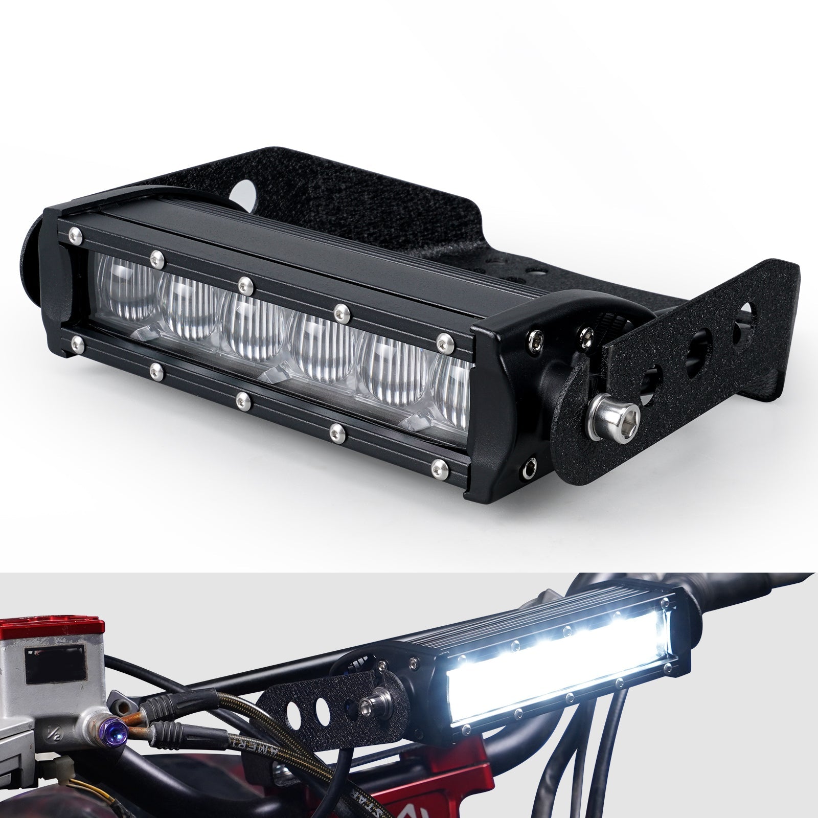 ATV 30W 6” LED Front Headlight Bar Kit For Yamaha Blaster 200 Banshee 350
