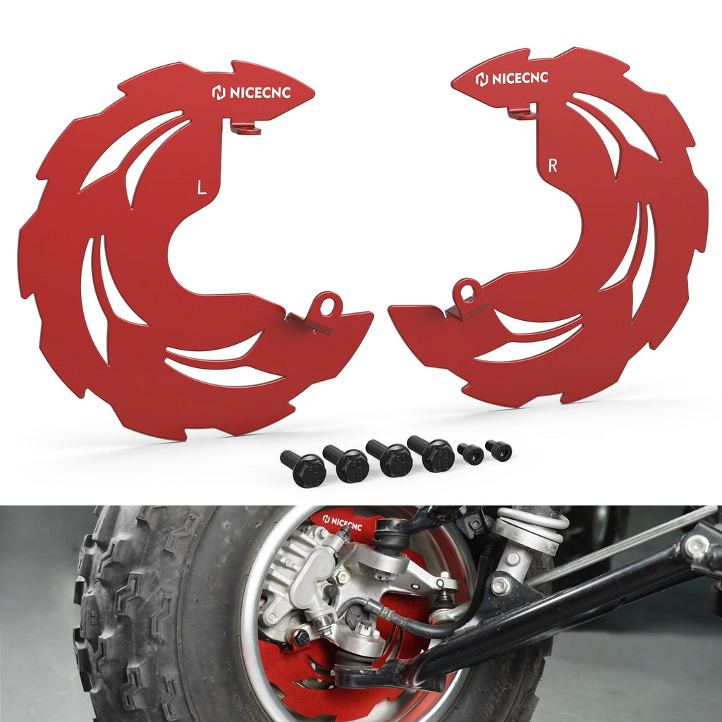 Front Brake Disc Rotor Rock Guards Kit For Honda TRX 450 R / ER 06-14