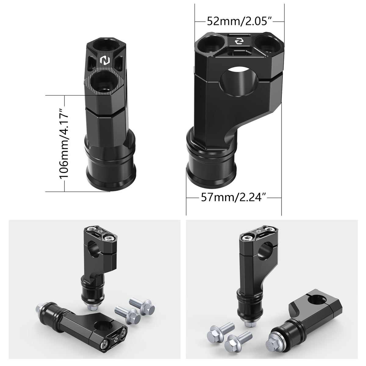 Handlebar Risers Holder Clamps For Honda TRX 450 R / ER 300EX 400X 250X 90X