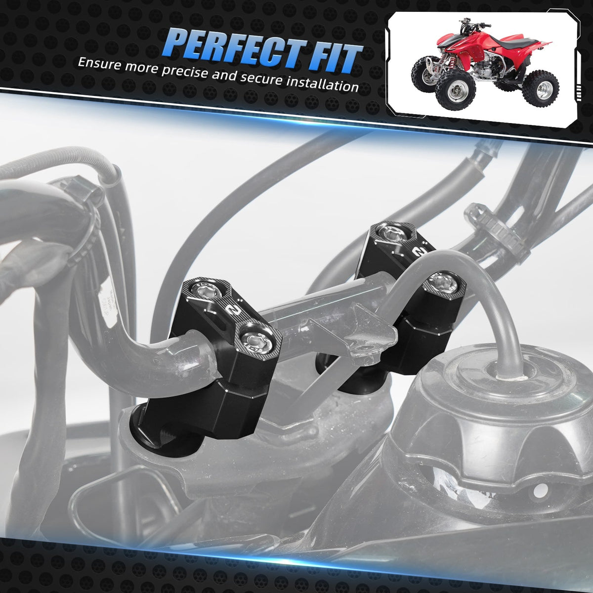 Handlebar Risers Holder Clamps For Honda TRX 450 R / ER 300EX 400X 250X 90X