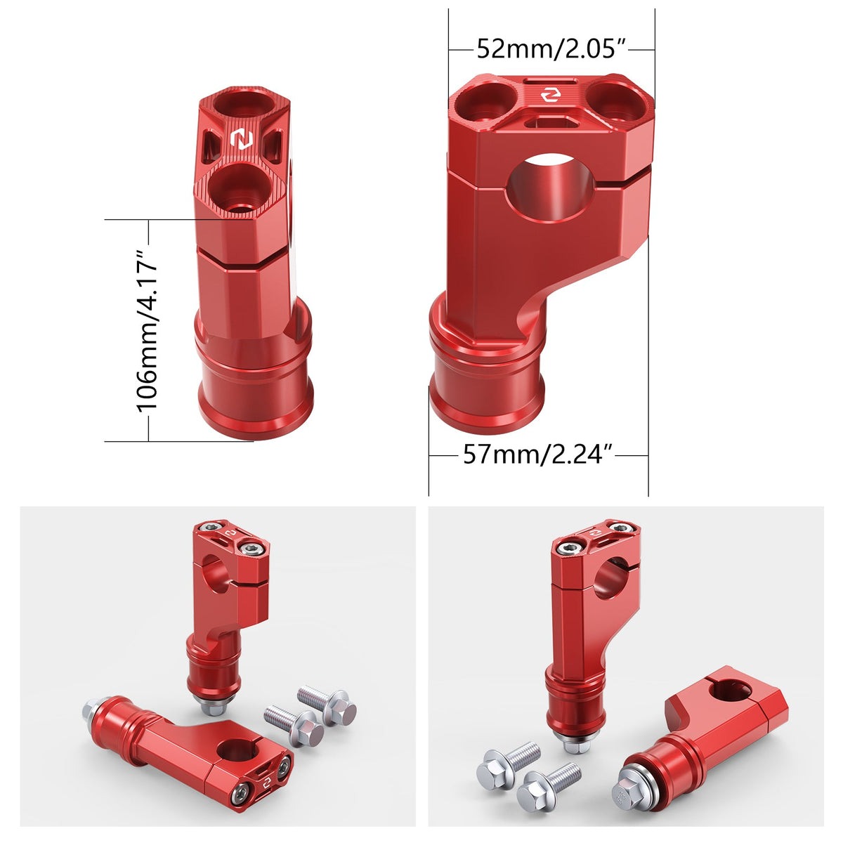Handlebar Risers Holder Clamps For Honda TRX 450 R / ER 300EX 400X 250X 90X