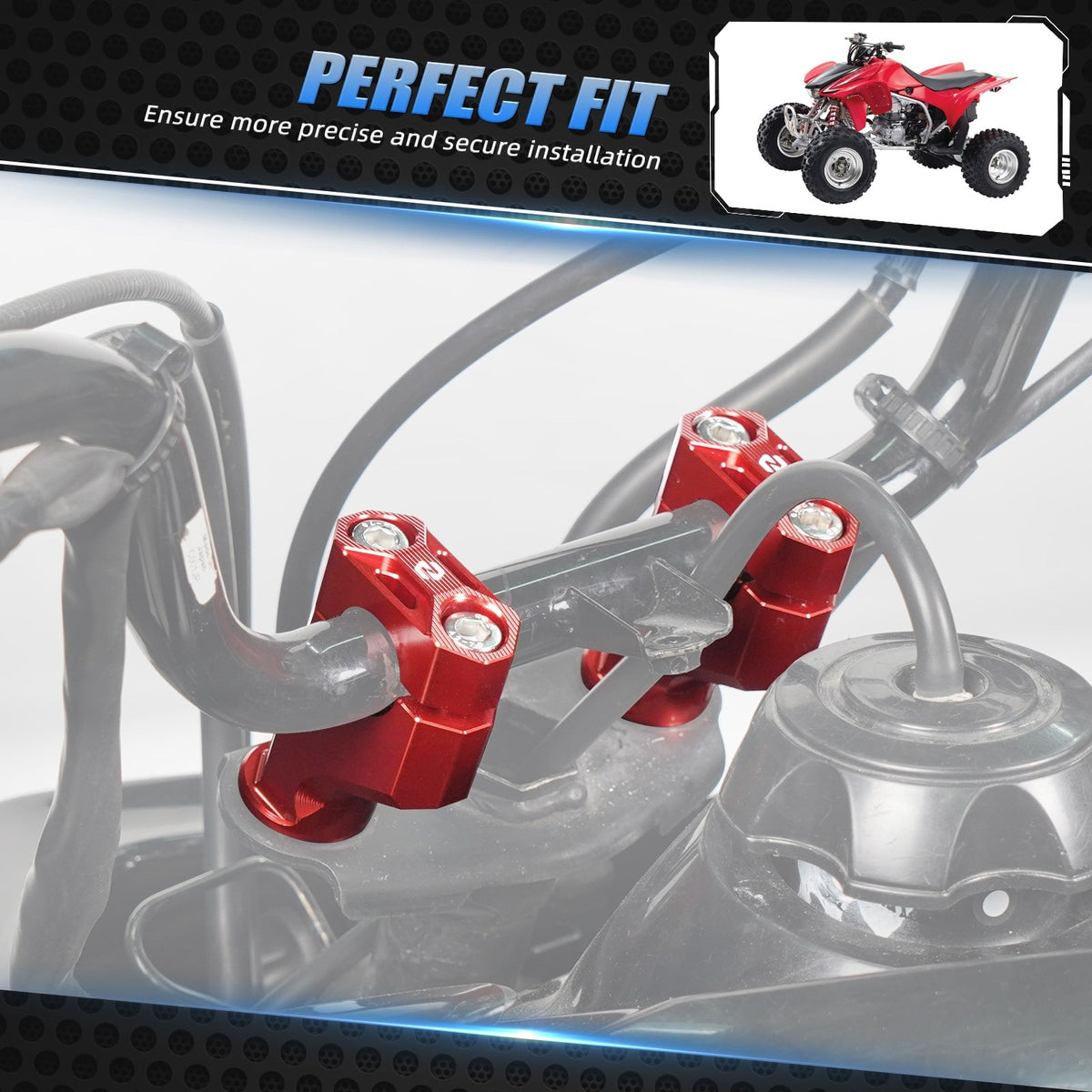 Handlebar Risers Holder Clamps For Honda TRX 450 R / ER 300EX 400X 250X 90X