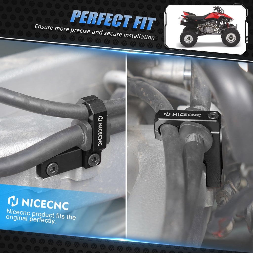 Dual-Size Rear Brake Line Hose Clamp Holder Kit For Honda TRX 450 R / ER 06-14