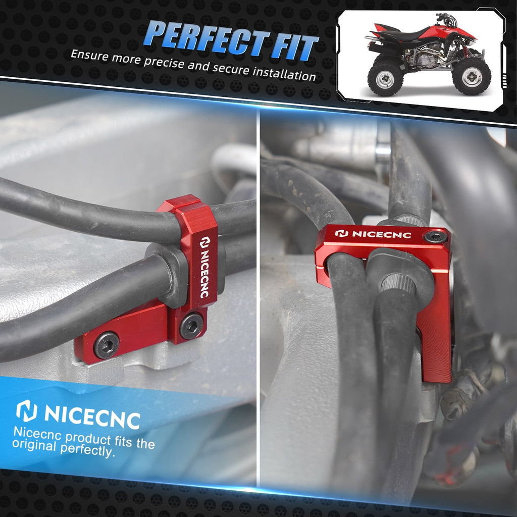 Dual-Size Rear Brake Line Hose Clamp Holder Kit For Honda TRX 450 R / ER 06-14