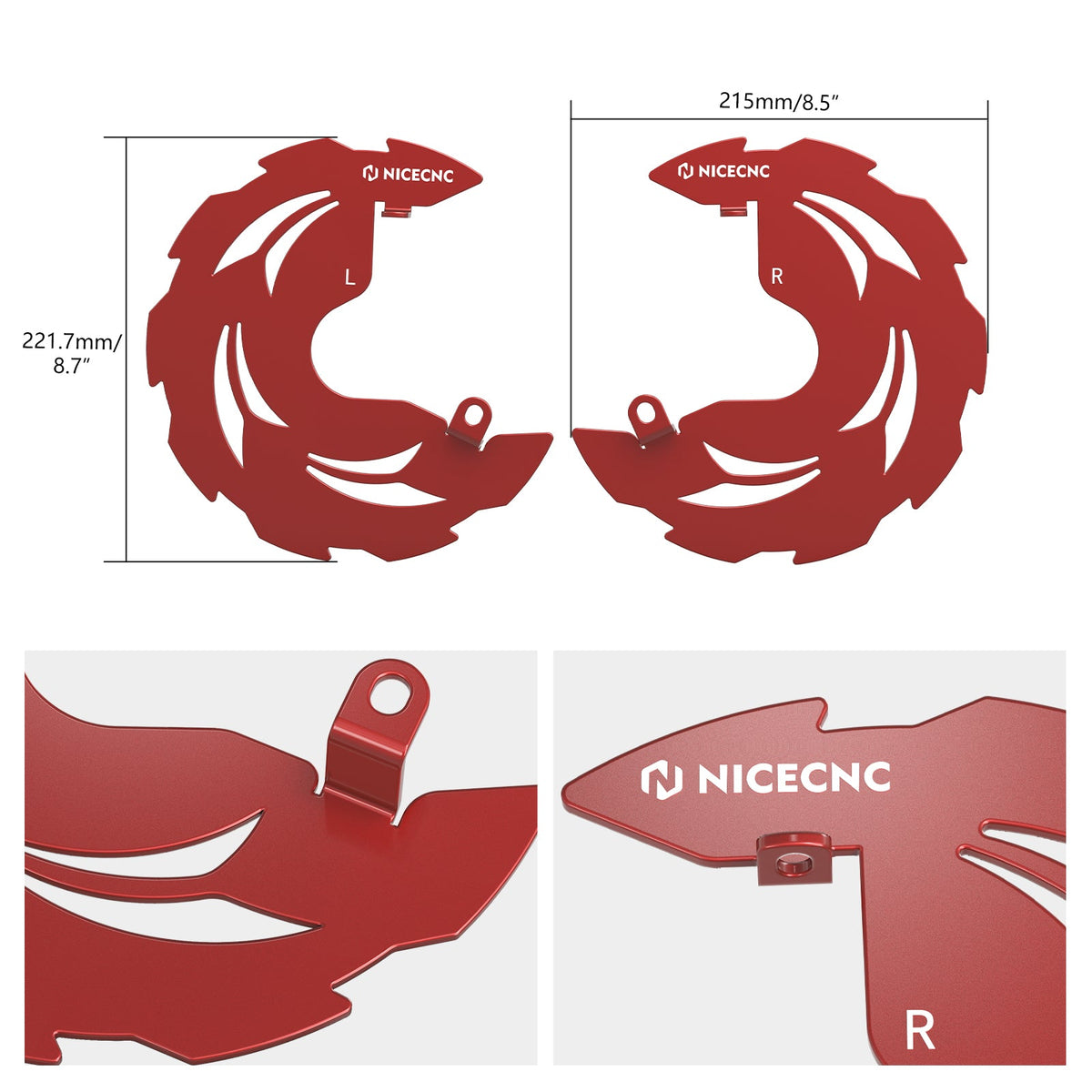Front Brake Disc Rotor Rock Guards Kit For Honda TRX 450 R / ER 06-14