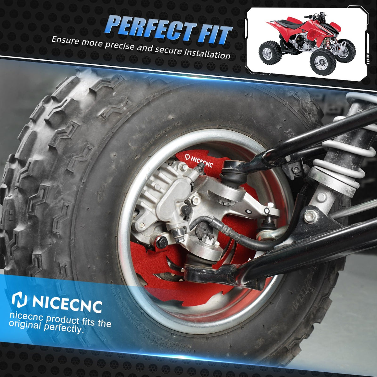 Front Brake Disc Rotor Rock Guards Kit For Honda TRX 450 R / ER 06-14