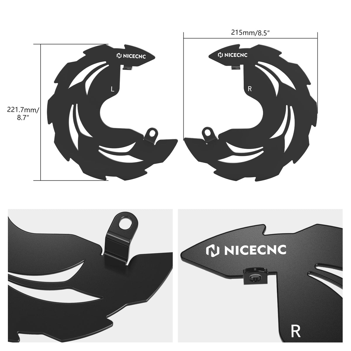 Front Brake Disc Rotor Rock Guards Kit For Honda TRX 450 R / ER 06-14
