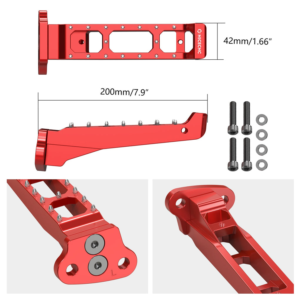 Rider Foot Pegs Rest Pedals Anti-Slip Kit For Honda TRX 450 R / ER 2006-2014
