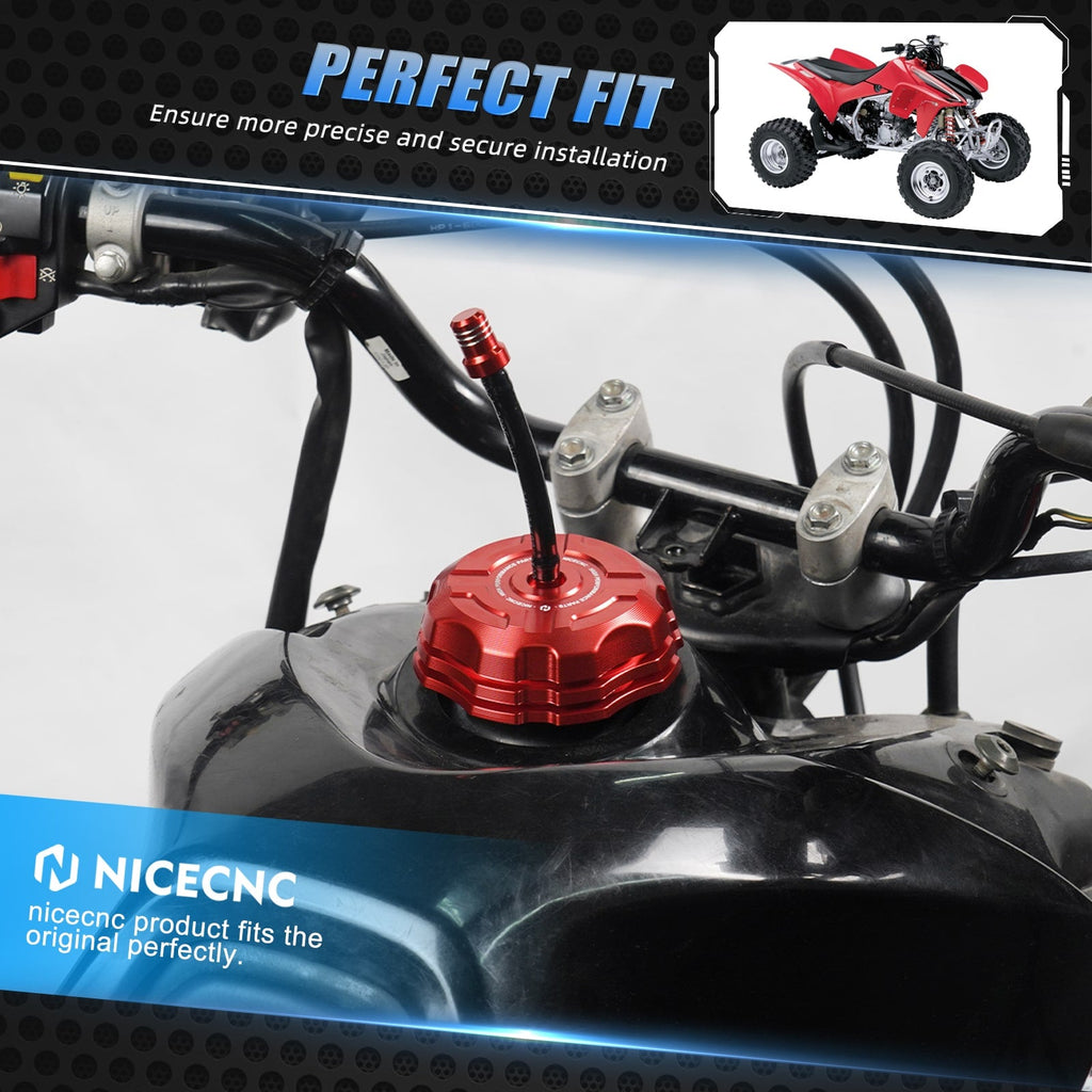 Fuel Tank Gas Cap Cover w/Breather Valve For Honda TRX 450 R / ER 2006-2014