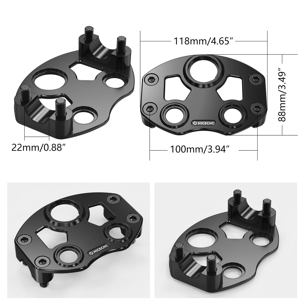Key Switch Indicator Light Handlebar Mount Clamp For Honda TRX 450 R / ER