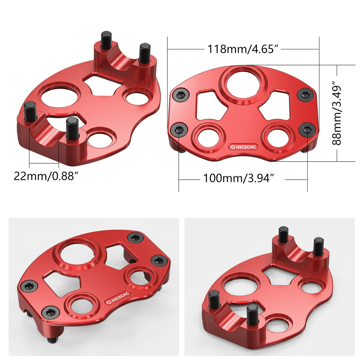 Key Switch Indicator Light Handlebar Mount Clamp For Honda TRX 450 R / ER