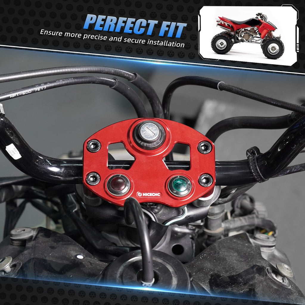 Key Switch Indicator Light Handlebar Mount Clamp For Honda TRX 450 R / ER