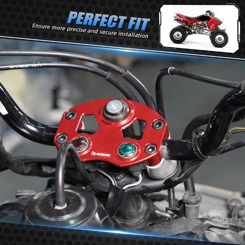 Key Switch Indicator Light Handlebar Mount Clamp For Honda TRX 450 R / ER