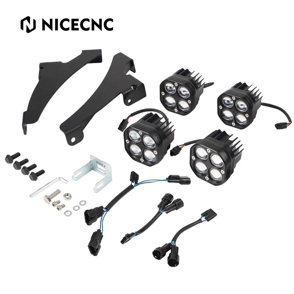 100W Front Headlight LED Work Lights 45°Adjustable For Honda TRX 450 R / ER