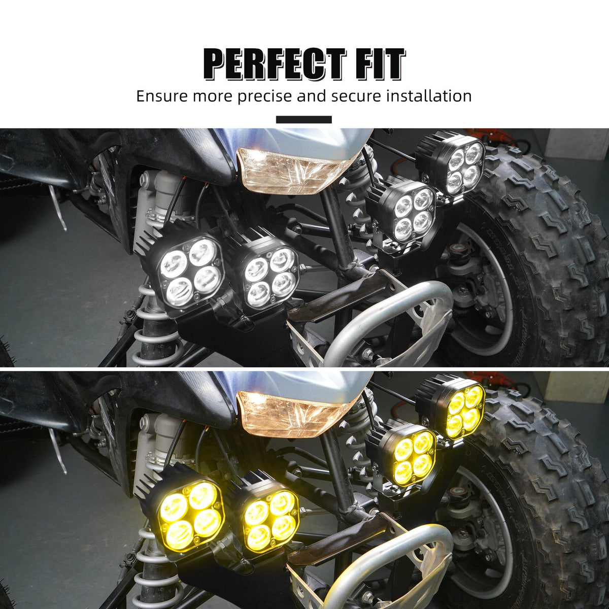 100W Front Headlight LED Work Lights 45°Adjustable For Honda TRX 450 R / ER