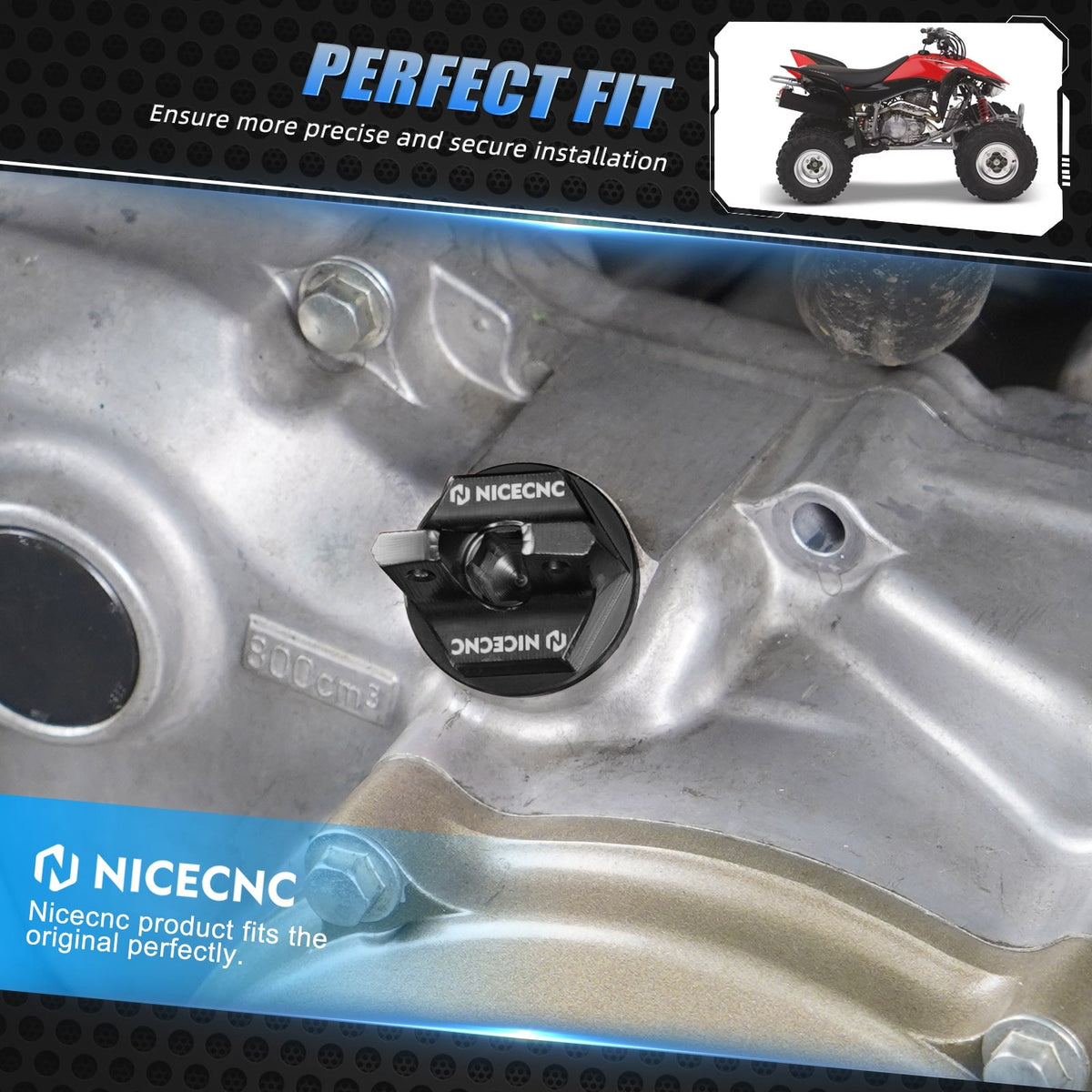 2PCS Oil Filler Cap Cover Kit For Honda TRX 450 R / ER 2006-2014