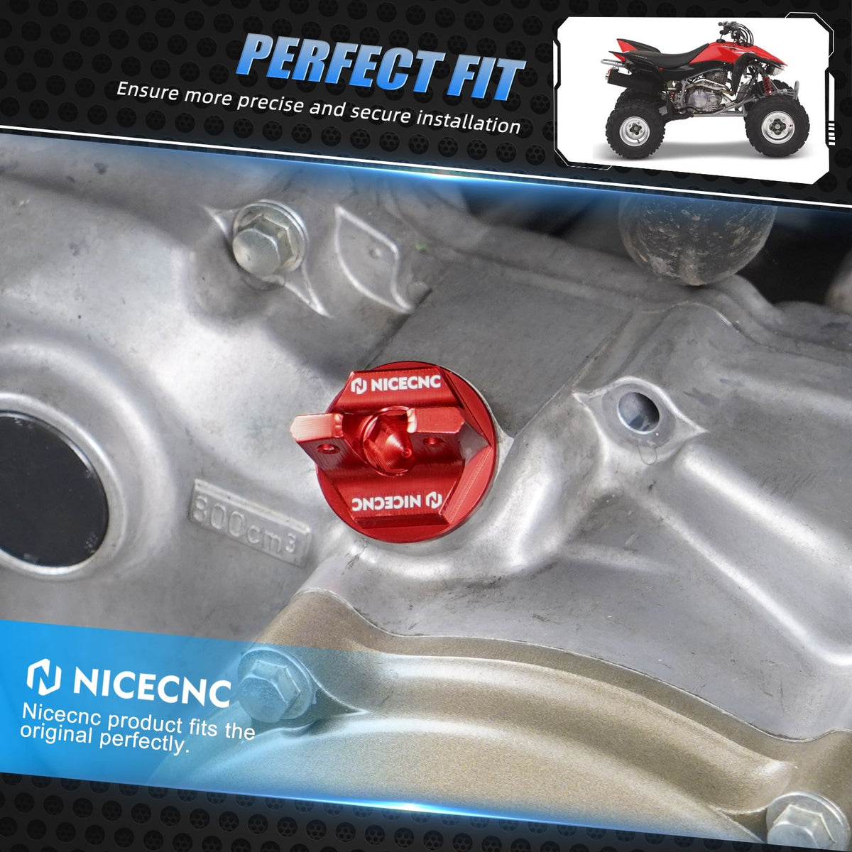 2PCS Oil Filler Cap Cover Kit For Honda TRX 450 R / ER 2006-2014