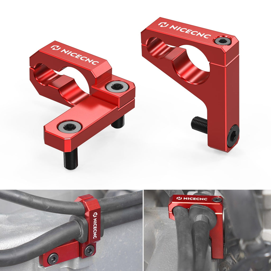 Dual-Size Rear Brake Line Hose Clamp Holder Kit For Honda TRX 450 R / ER 06-14