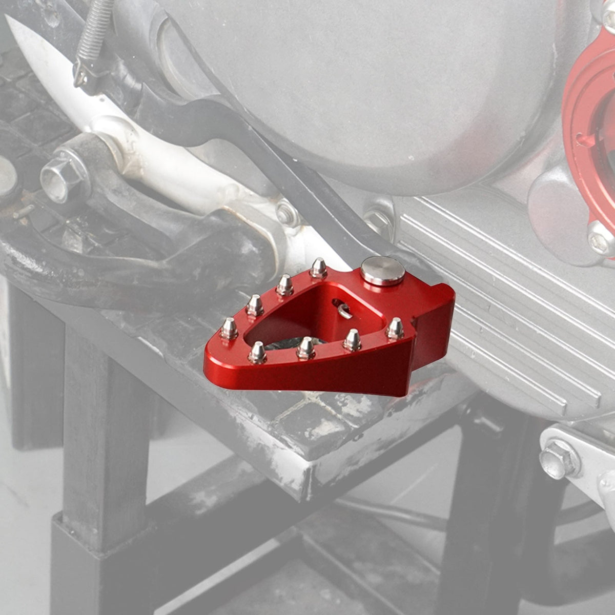 Red Brake Lever Pedal Enlarge Plate Tip For Honda XR650L 1993-2025