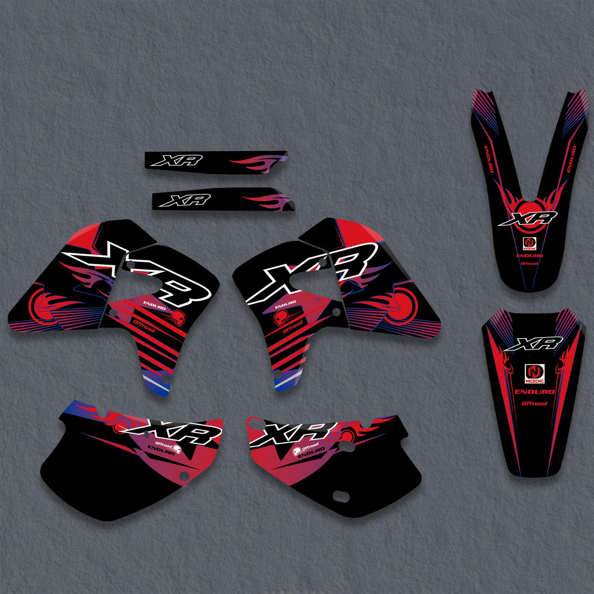 Off-Road Bike Graphics Decals Stickers For HONDA XR650R 2000-2009