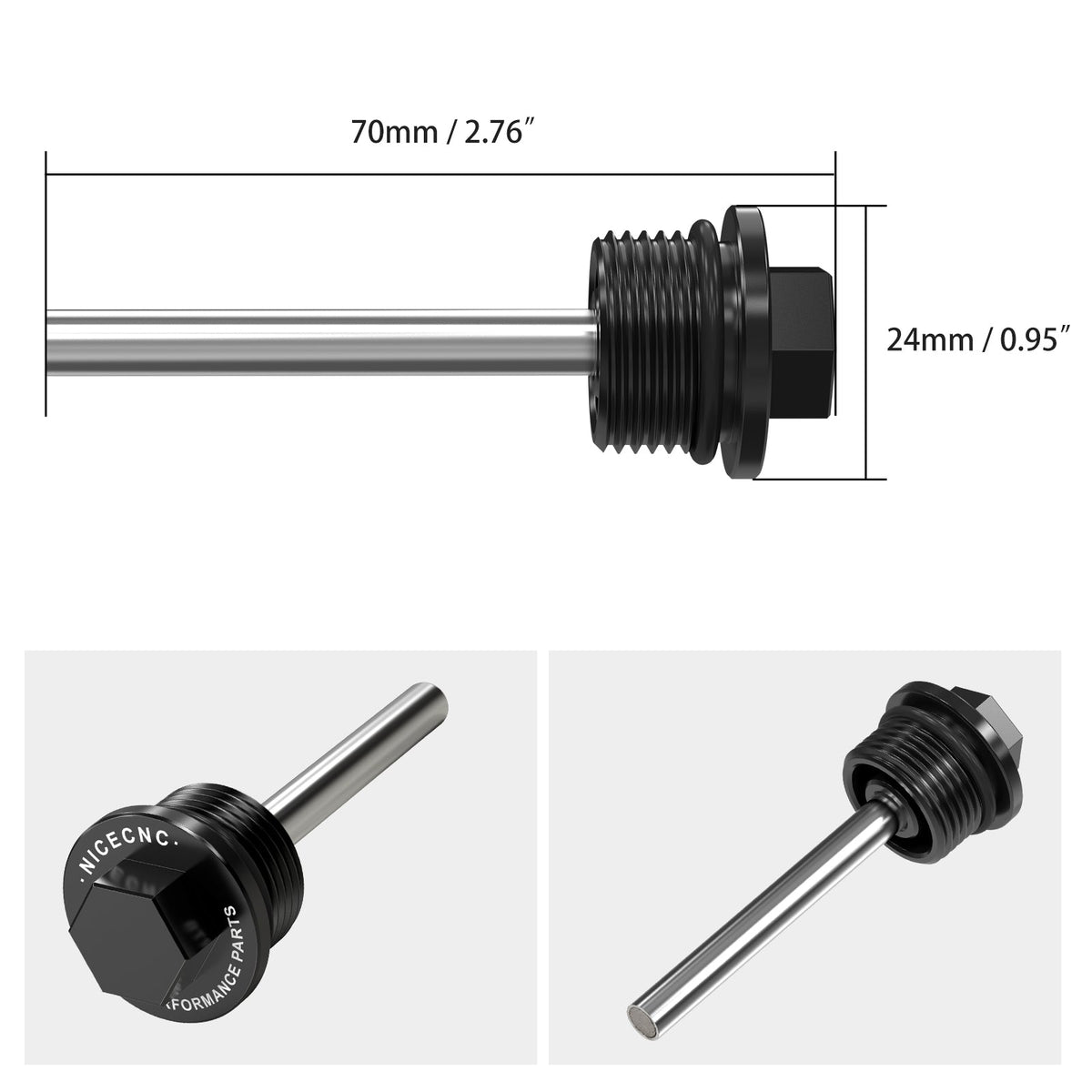 Magnetic Left Oil Drain Plug Bolt Screw For KTM 690 Enduro SMC R 2008-2025