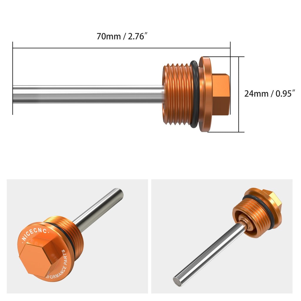 Magnetic Left Oil Drain Plug Bolt Screw For KTM 690 Enduro SMC R 2008-2025