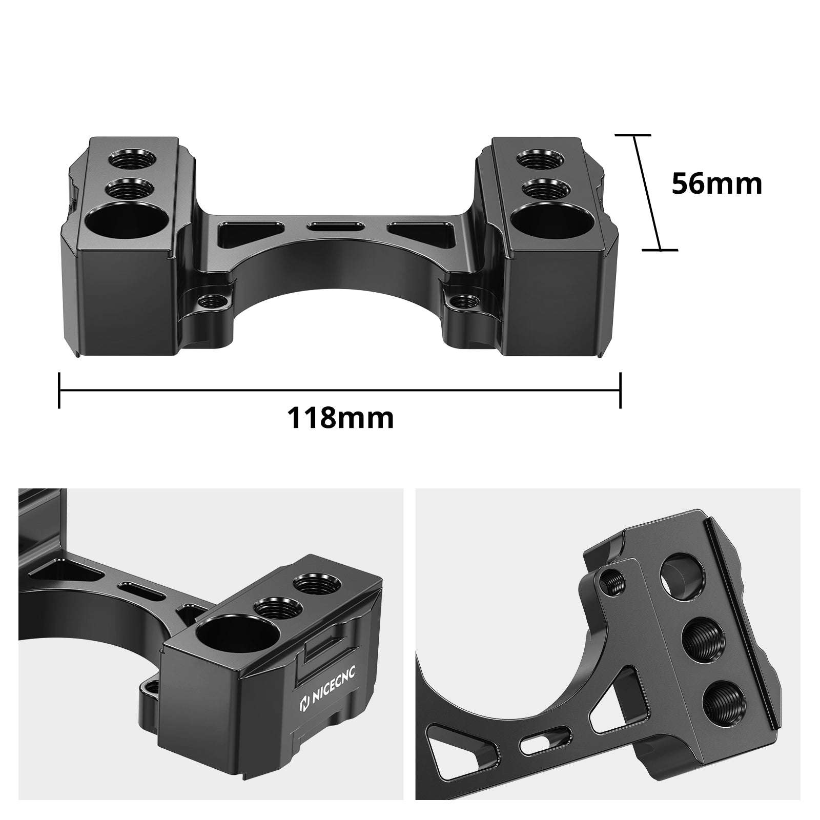 Steering Damper Bracket 1" Handlebar Risers Kit For Husqvarna Norden 901 Position 6