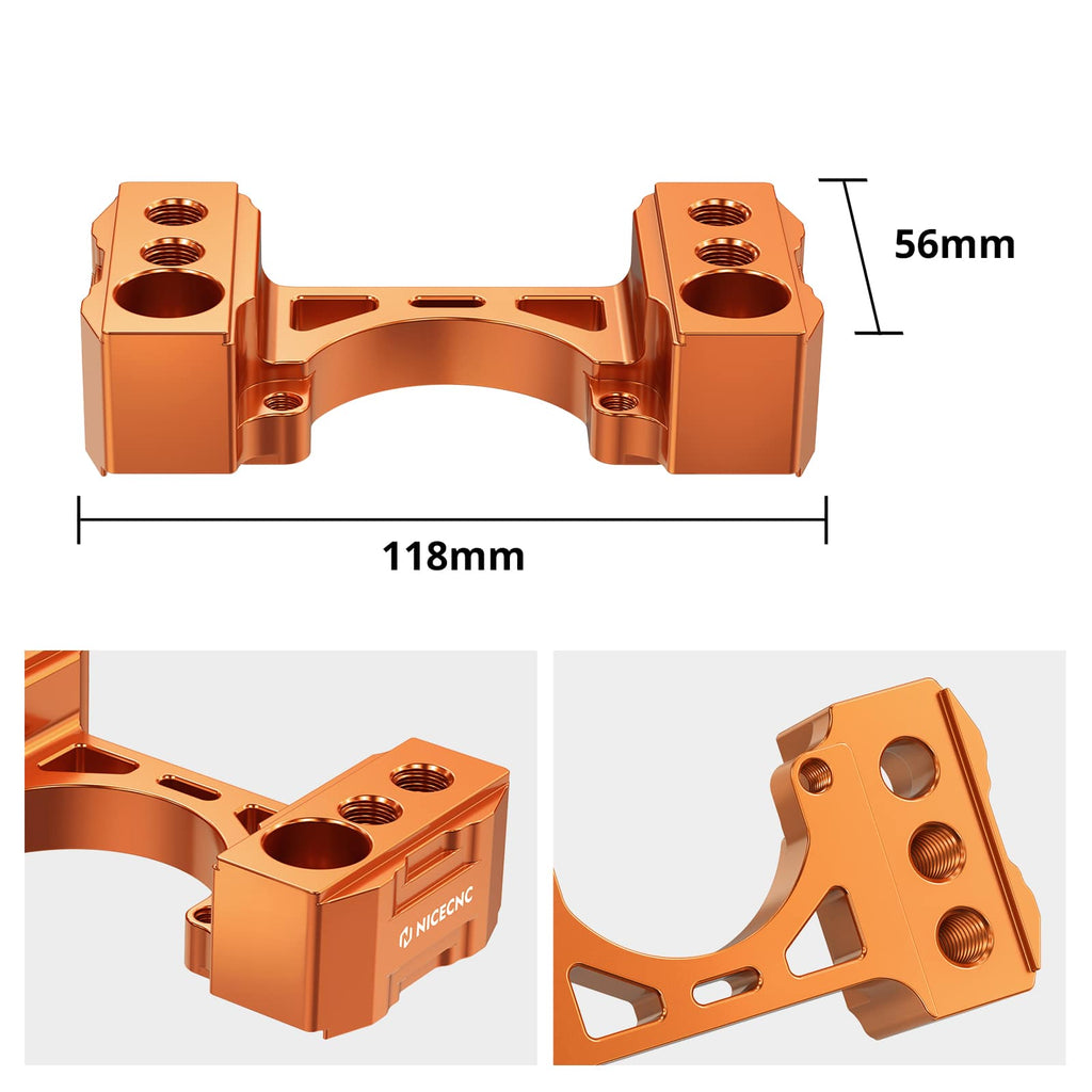 Steering Damper Bracket 1" Handlebar Risers Kit For Husqvarna Norden 901 Position 11