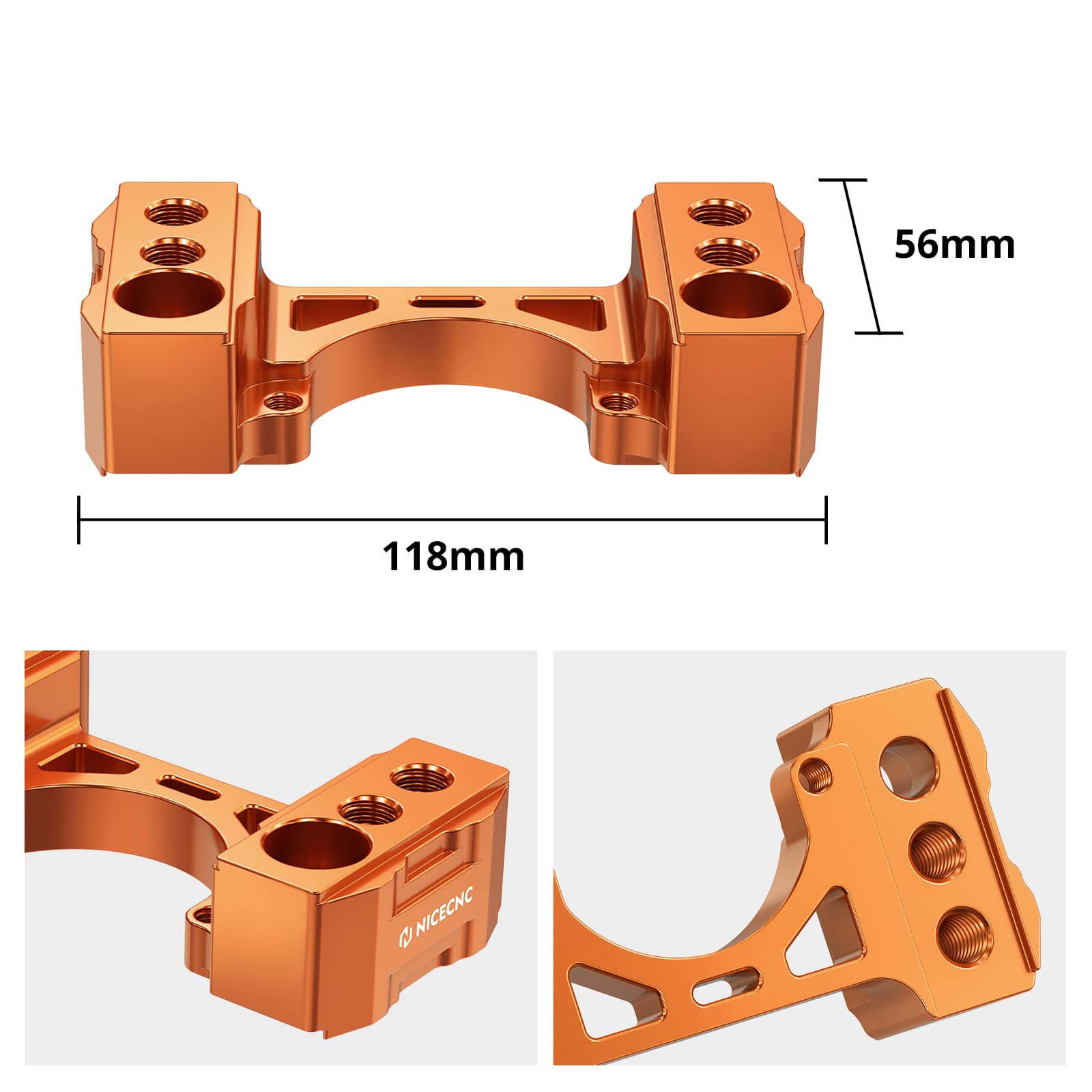 Steering Damper Bracket 1" Handlebar Risers Kit For Husqvarna Norden 901 Position 11