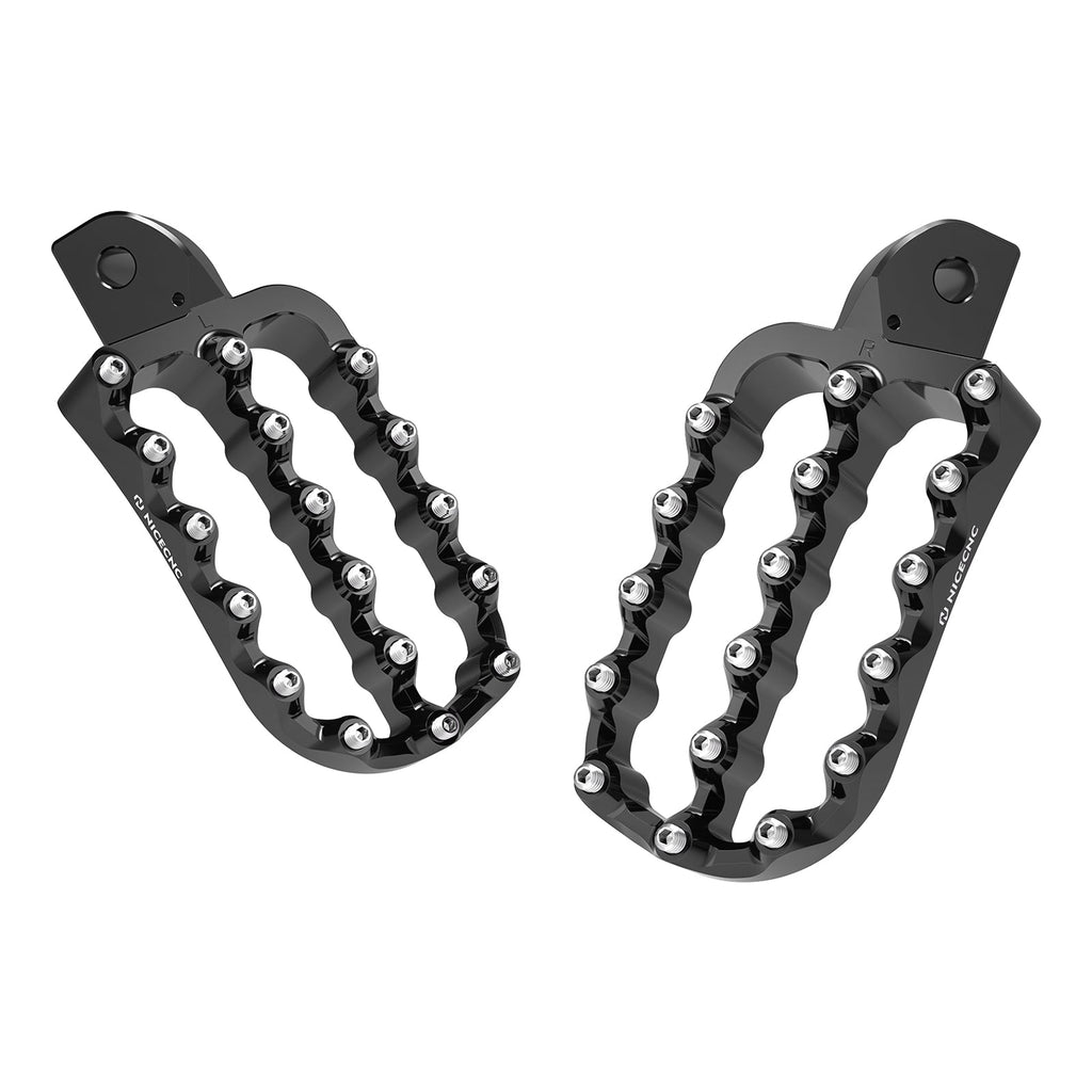Enlargerd Wide Footpegs + Lowered Brackets For Kawasaki KLR650 1987-2018