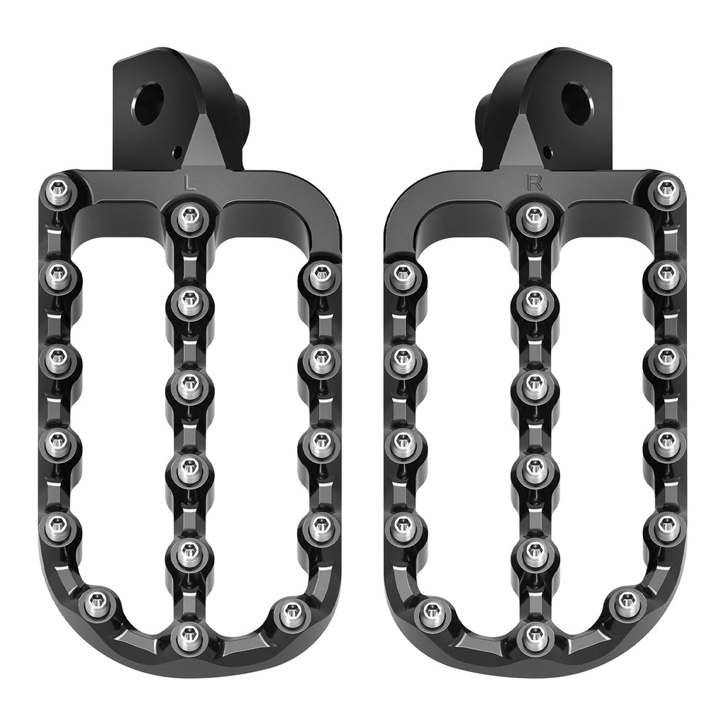 Enlargerd Wide Footpegs + Lowered Brackets For Kawasaki KLR650 1987-2018