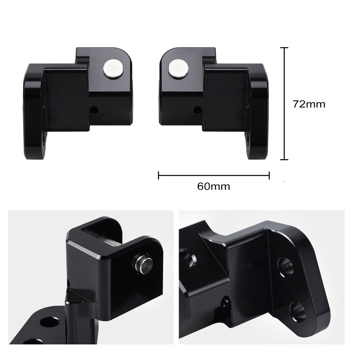 Enlargerd Wide Footpegs + Lowered Brackets For Kawasaki KLR650 1987-2018