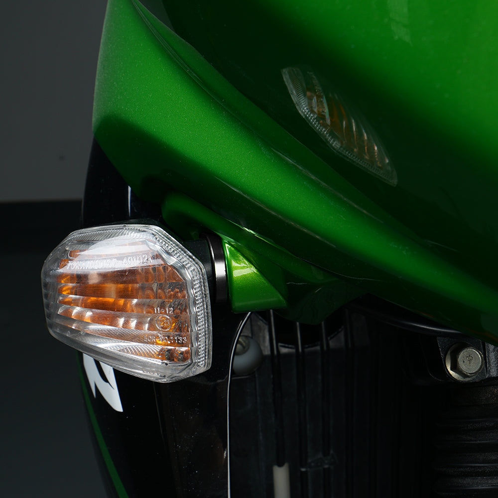 Front Rear Blinker Turn Signal Stalk Elimination Adapters Plates Kit For Kawasaki KLR650 Position 5
