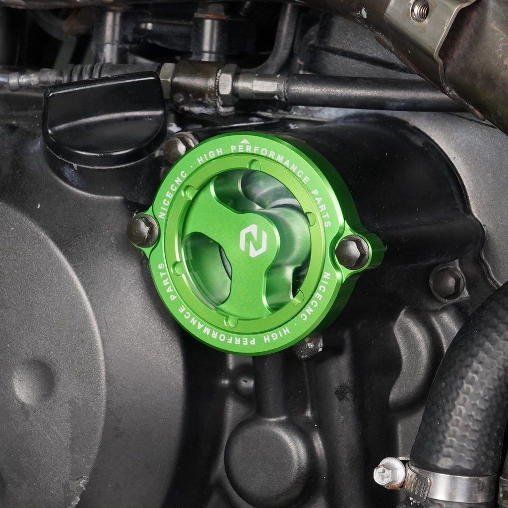 Full Clear Oil Filter Cap Cover For Kawasaki KLR650 1987-2024